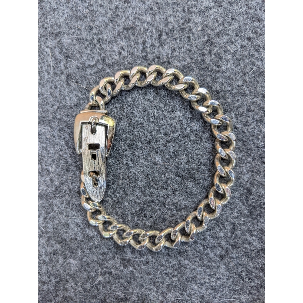 Vintage Avon silver adjustable buckle bracelet